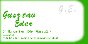 gusztav eder business card